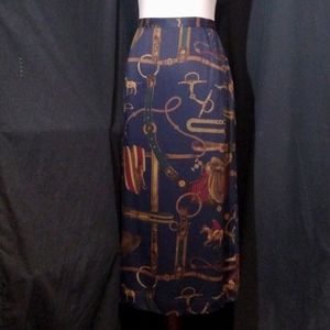 VTG NWOT Pendleton Navy Blue Equestrian Straight Skirt Size 14